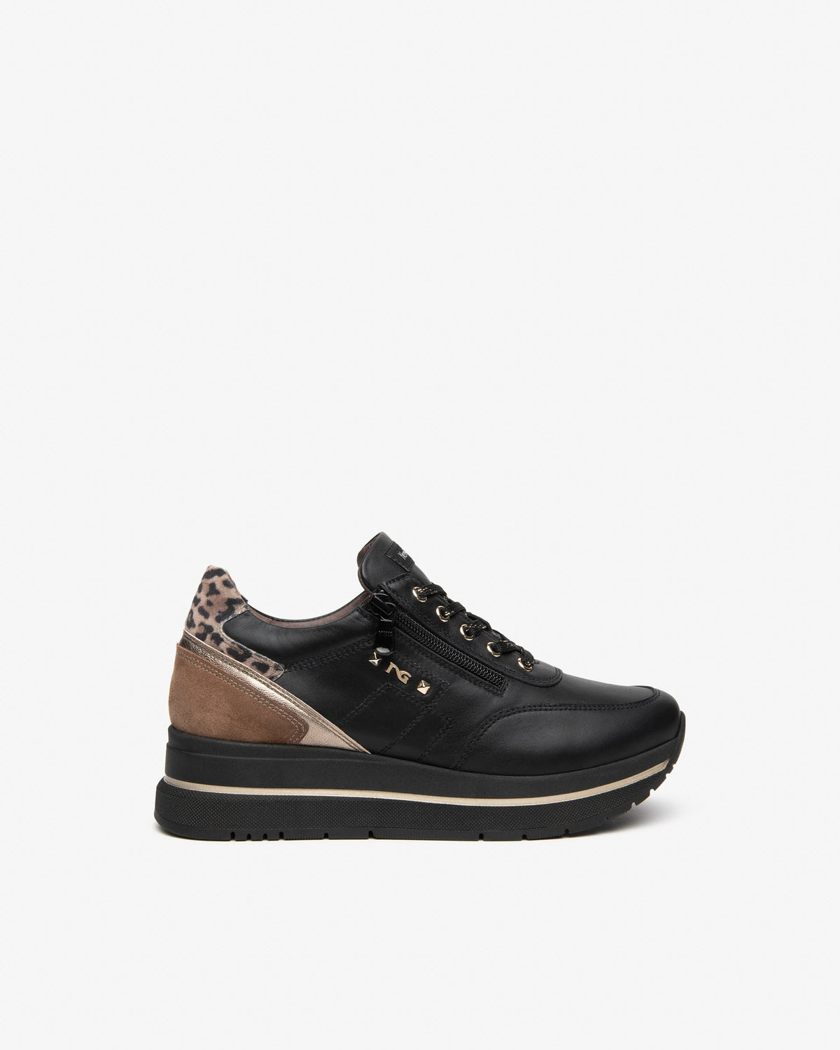 Nero Giardini I617360D Women’s Suede, Leather and Technical Fabric Sneakers