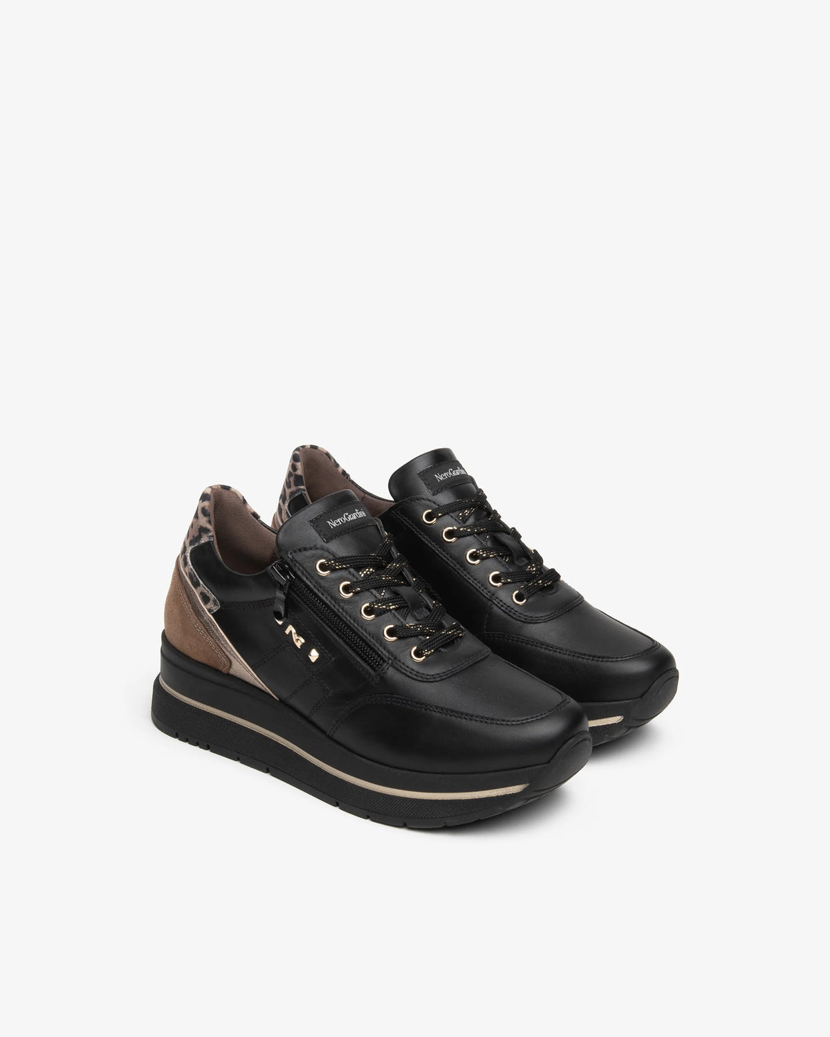 Nero Giardini I617360D Women’s Suede, Leather and Technical Fabric Sneakers