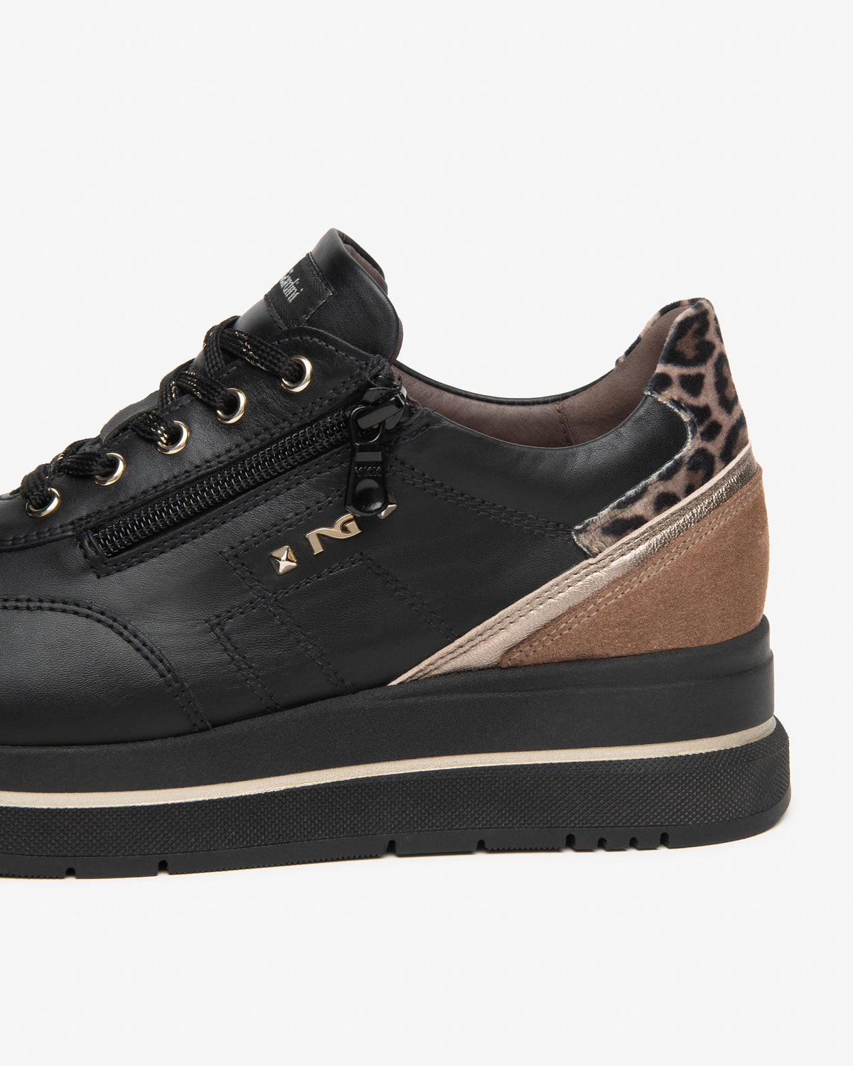 Nero Giardini I617360D Women’s Suede, Leather and Technical Fabric Sneakers