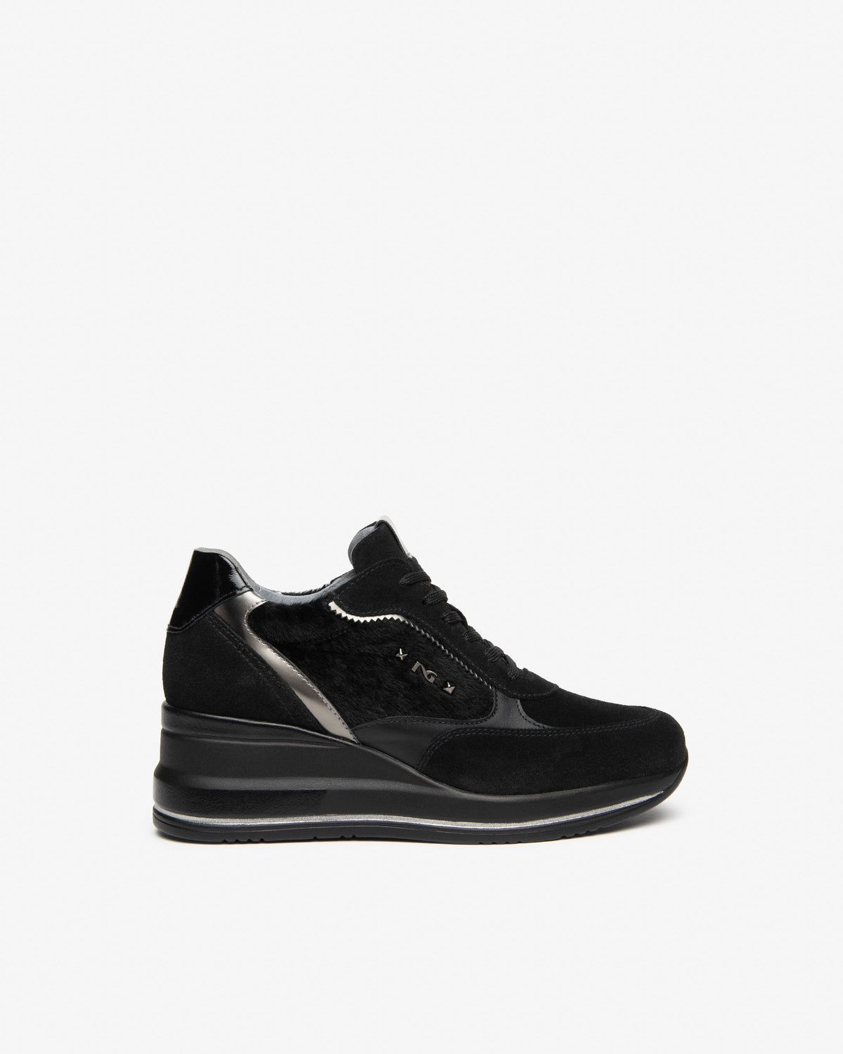 Nero Giardini I617391D Women’s Suede, Technical Material, Leather and Patent Leather Sneakers