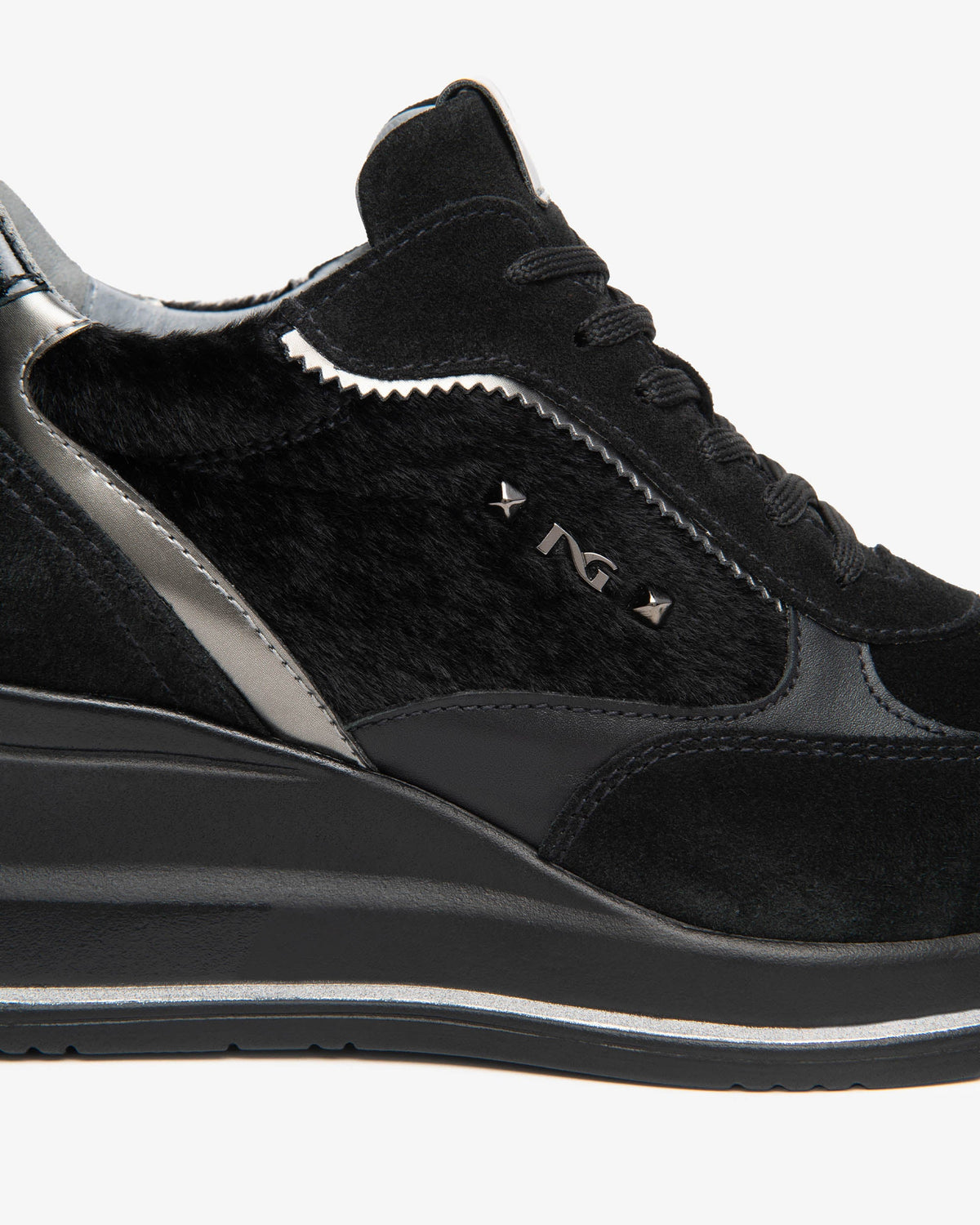 Nero Giardini I617391D Women’s Suede, Technical Material, Leather and Patent Leather Sneakers