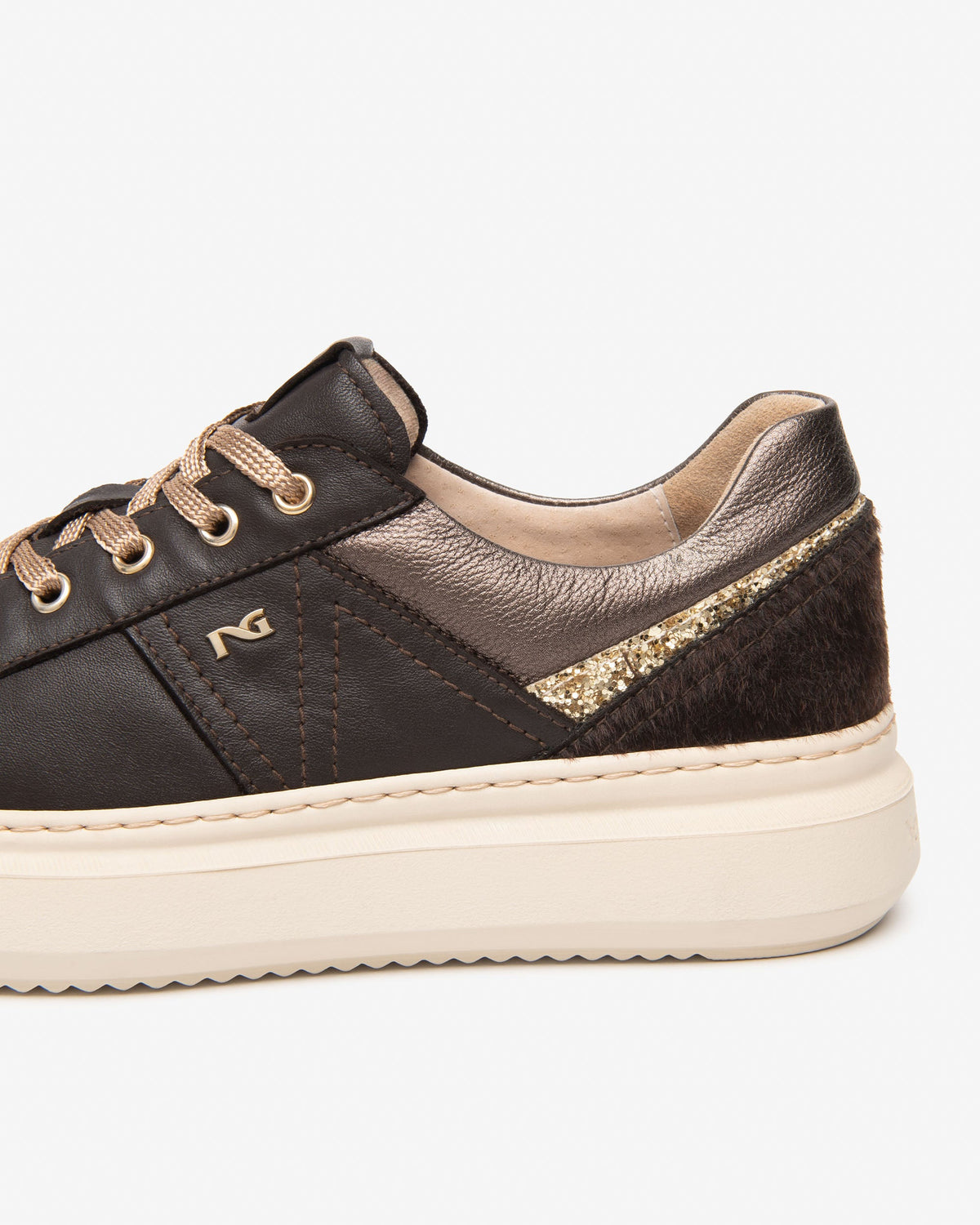 Nero Giardini I617430D Women’s Leather and Technical Fabric Sneakers