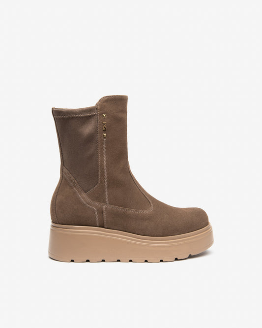 Nero Giardini I618111D Stivaletti Donna in Suede e Materiale Tecnico