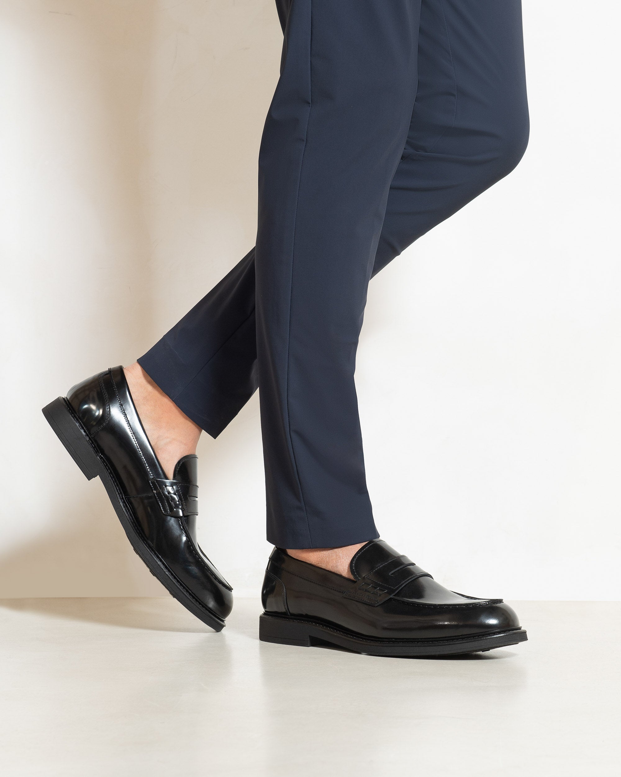 Nero Giardini E400150UE mocassini uomo in pelle nero