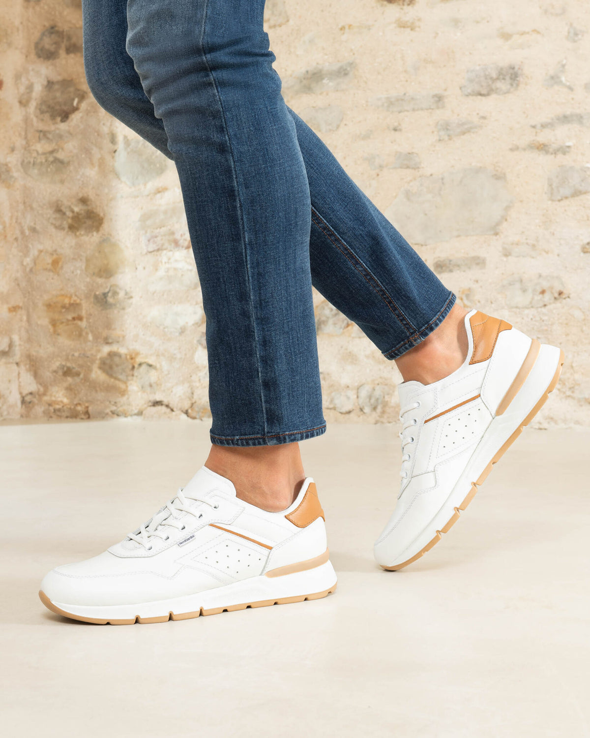 Nero Giardini E400192U sneakers uomo in pelle bianco