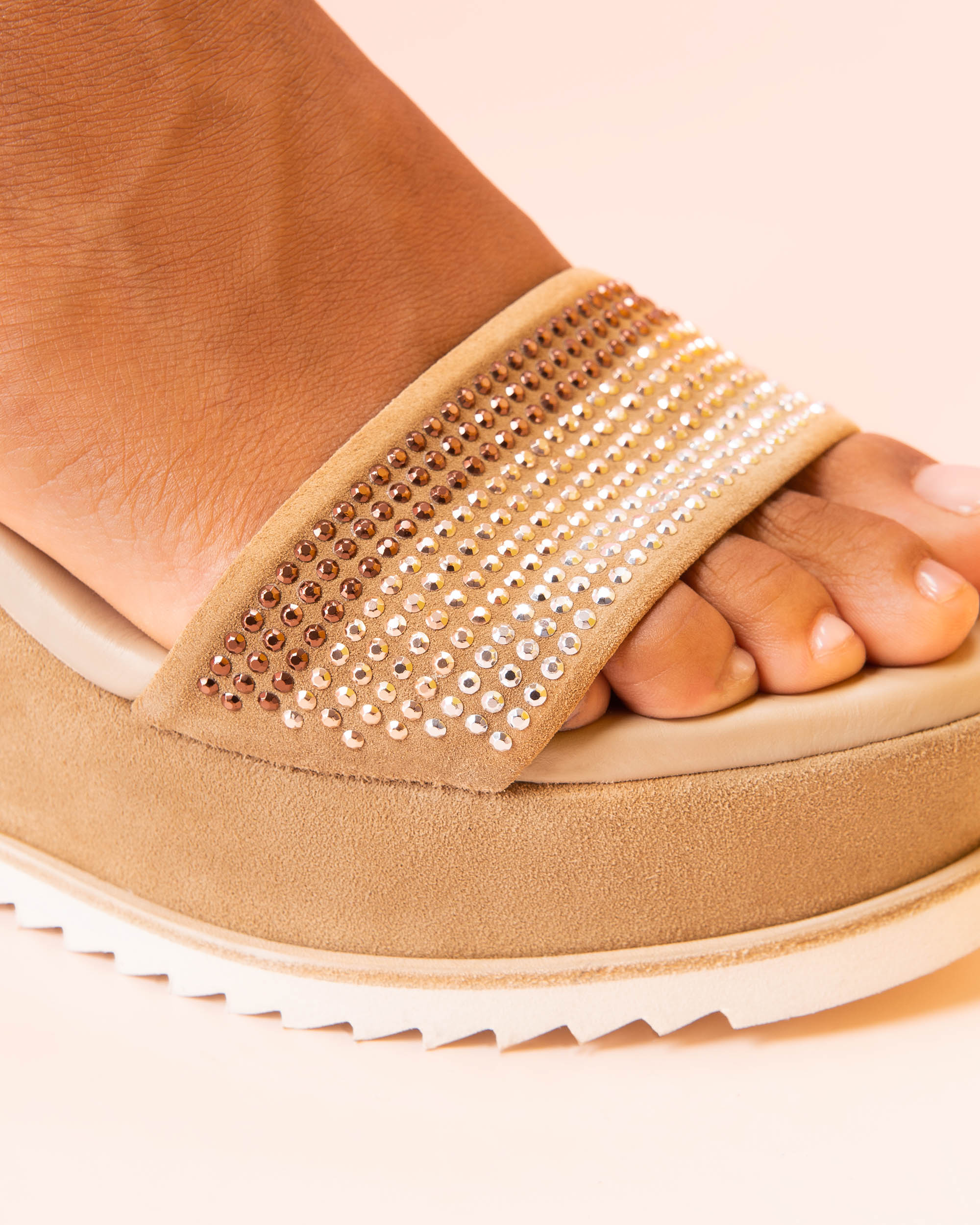 Nero Giardini E410620D sandali donna in pelle e suede ambra
