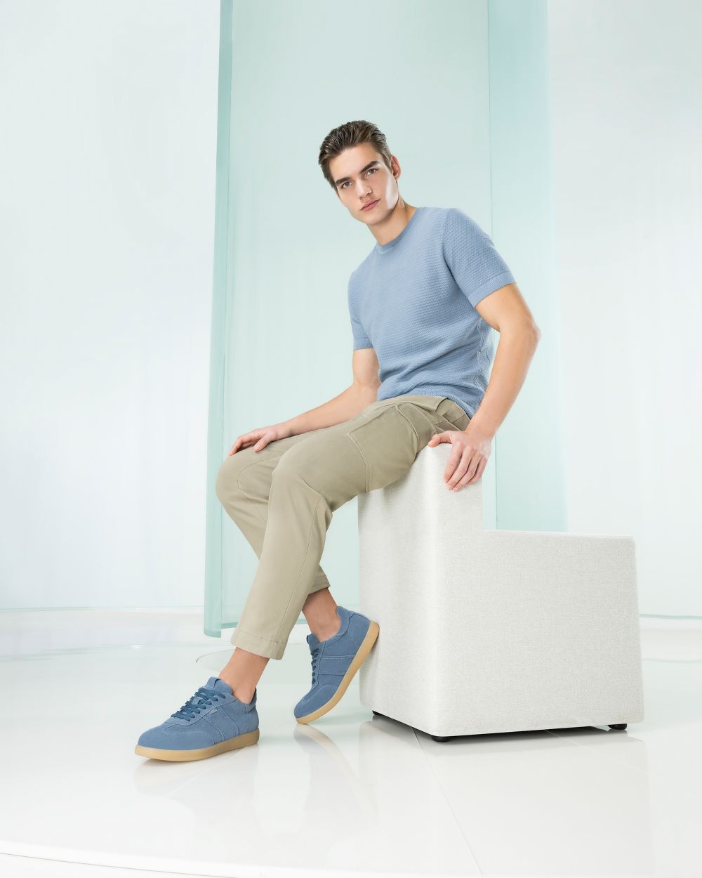 Nero Giardini E500685U Sneakers Uomo in Camoscio incanto
