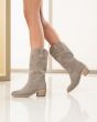 Nero Giardini E512707D Stivali Donna in Suede creta