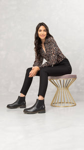 NERO GIARDINI I013123D STIVALETTI CHELSEA DONNA IN PELLE NERO