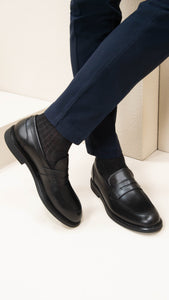 NERO GIARDINI I302951UE MOCASSINI UOMO IN PELLE NERO