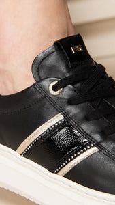 NERO GIARDINI I308430D SNEAKERS DONNA IN PELLE NERO