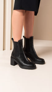 NERO GIARDINI I309163D STIVALETTI CHELSEA DONNA IN PELLE NERO