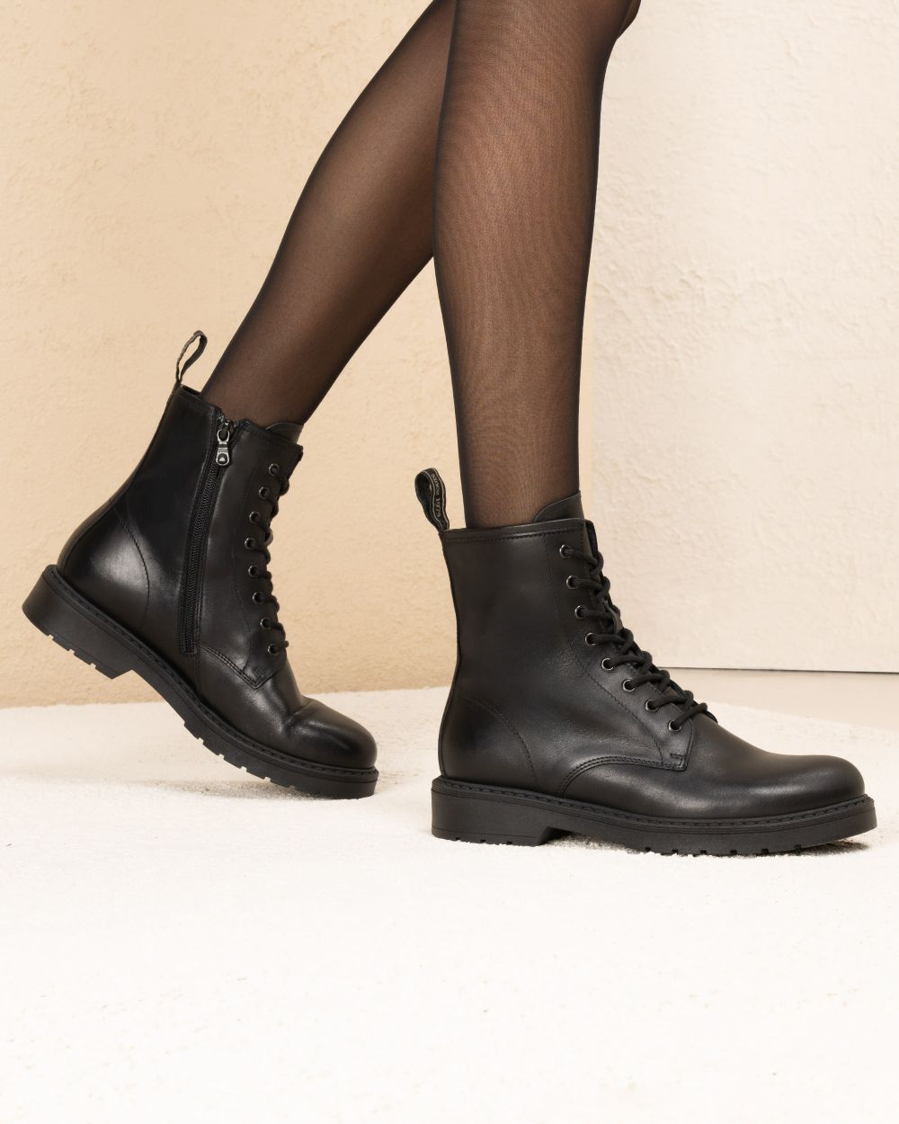 Nero Giardini I309183D Anfibi Donna in Pelle nero