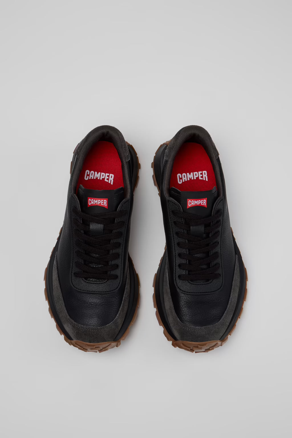 Camper K100928 Drift Trail Sneakers nere in pelle e nabuk da Uomo