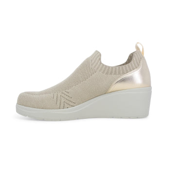Melluso K53013 sneakers donna in tessuto beige