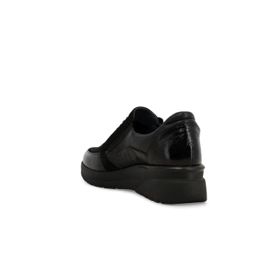 Melluso K55441Z Sneakers donna in vernice e camoscio nero