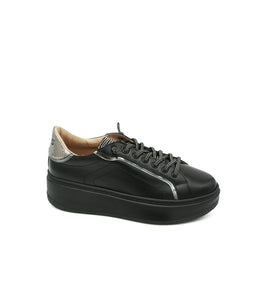 Keys 9885 sneakers donna fondo platform nero