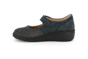 Grunland SC4884 NESI ballerina con cinturino a strappo blù