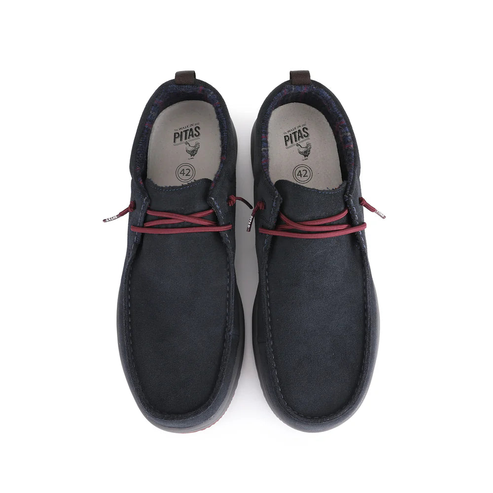 Pitas Padar wallabi uomo in suede blù