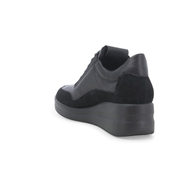 Melluso 25655 sneakers donna in pelle e camoscio nero