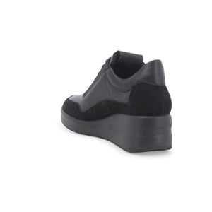 Melluso 25655 sneakers donna in pelle e camoscio nero