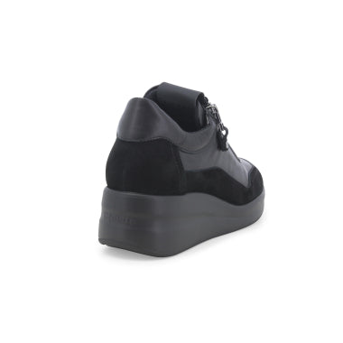 Melluso 25655 sneakers donna in pelle e camoscio nero