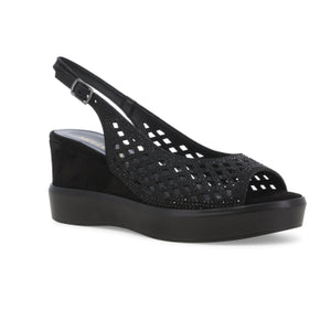 Melluso R80555 Sandalo donna in camoscio nero