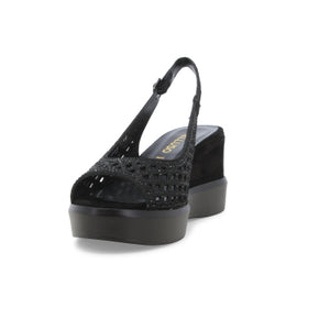 Melluso R80555 Sandalo donna in camoscio nero