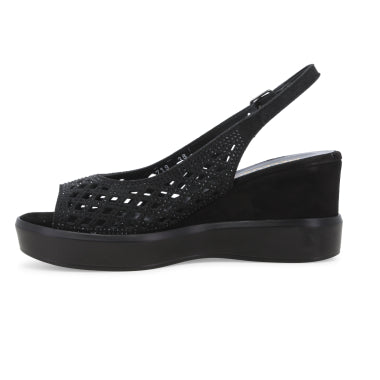 Melluso R80555 Sandalo donna in camoscio nero