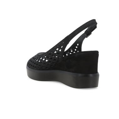 Melluso R80555 Sandalo donna in camoscio nero
