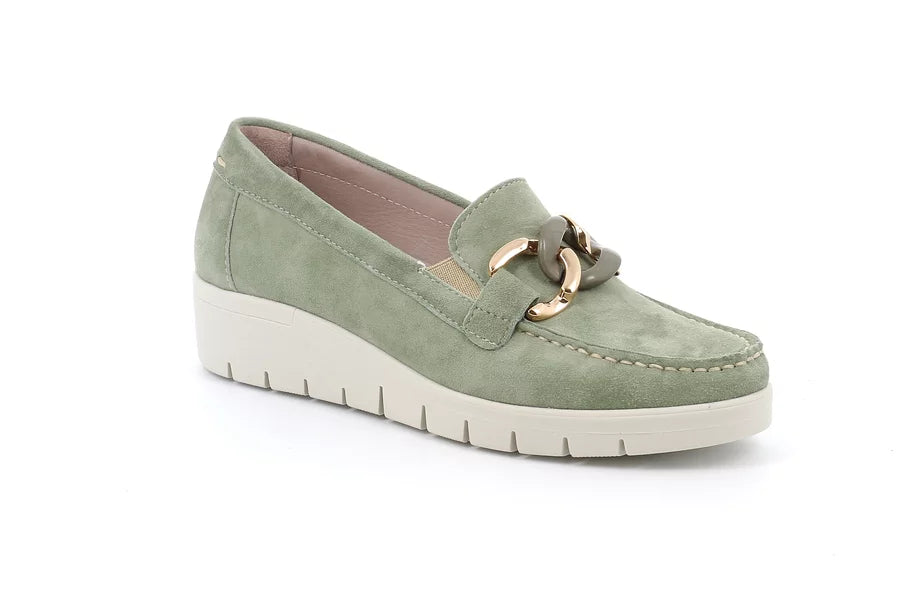 Grunland SC5221 TAFA mocassino comfort donna salvia