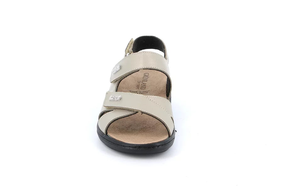 Grunland SE0214 sandalo comfort ESSI platino