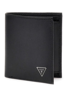 Guess SMCSLE LEA22 portafoglio grande da uomo in pelle black