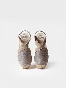 Toni Pons Triton espadrillas da donna vegan lucide platino