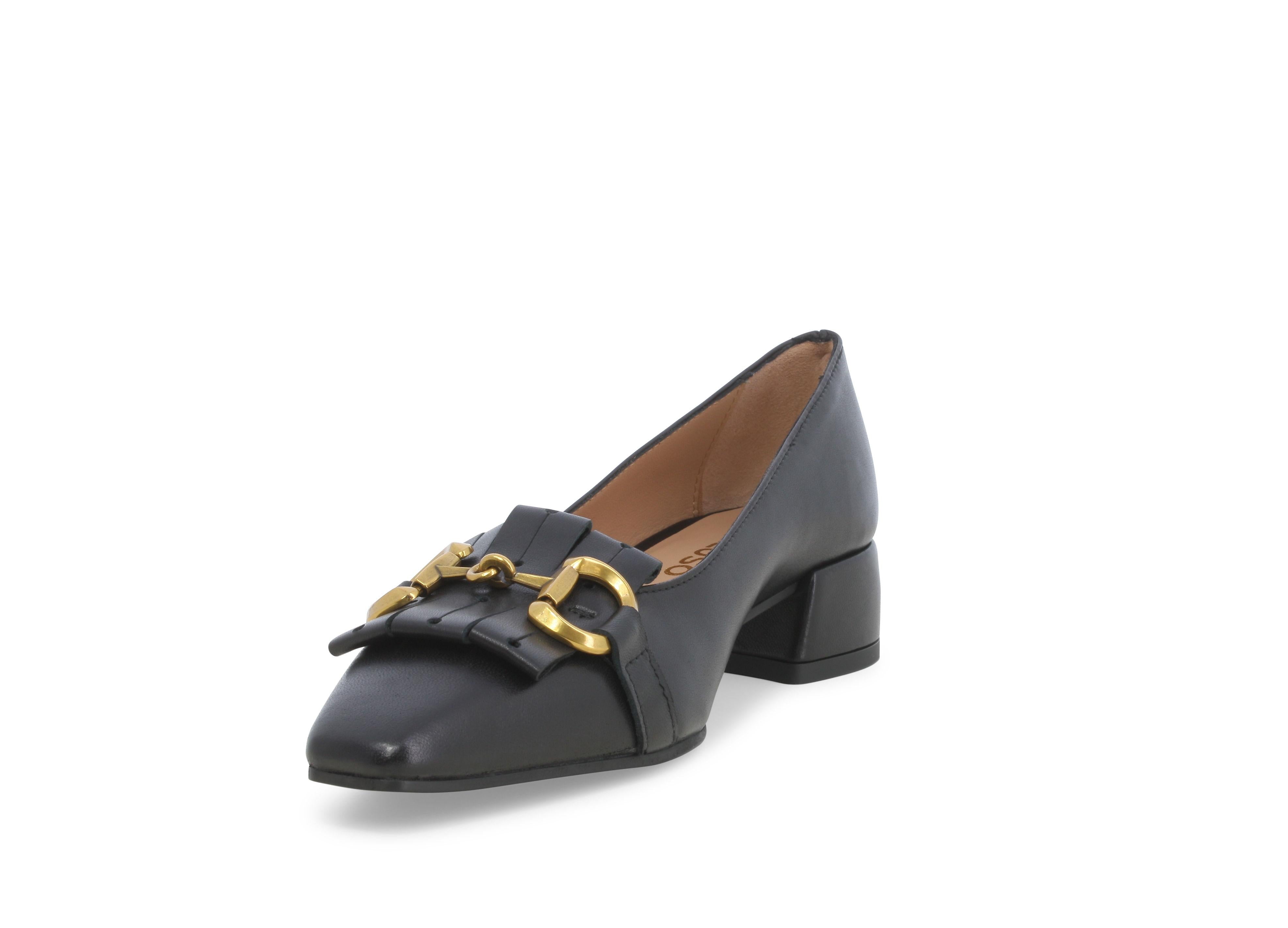 Melluso V5342 dècolletè donna in pelle nero