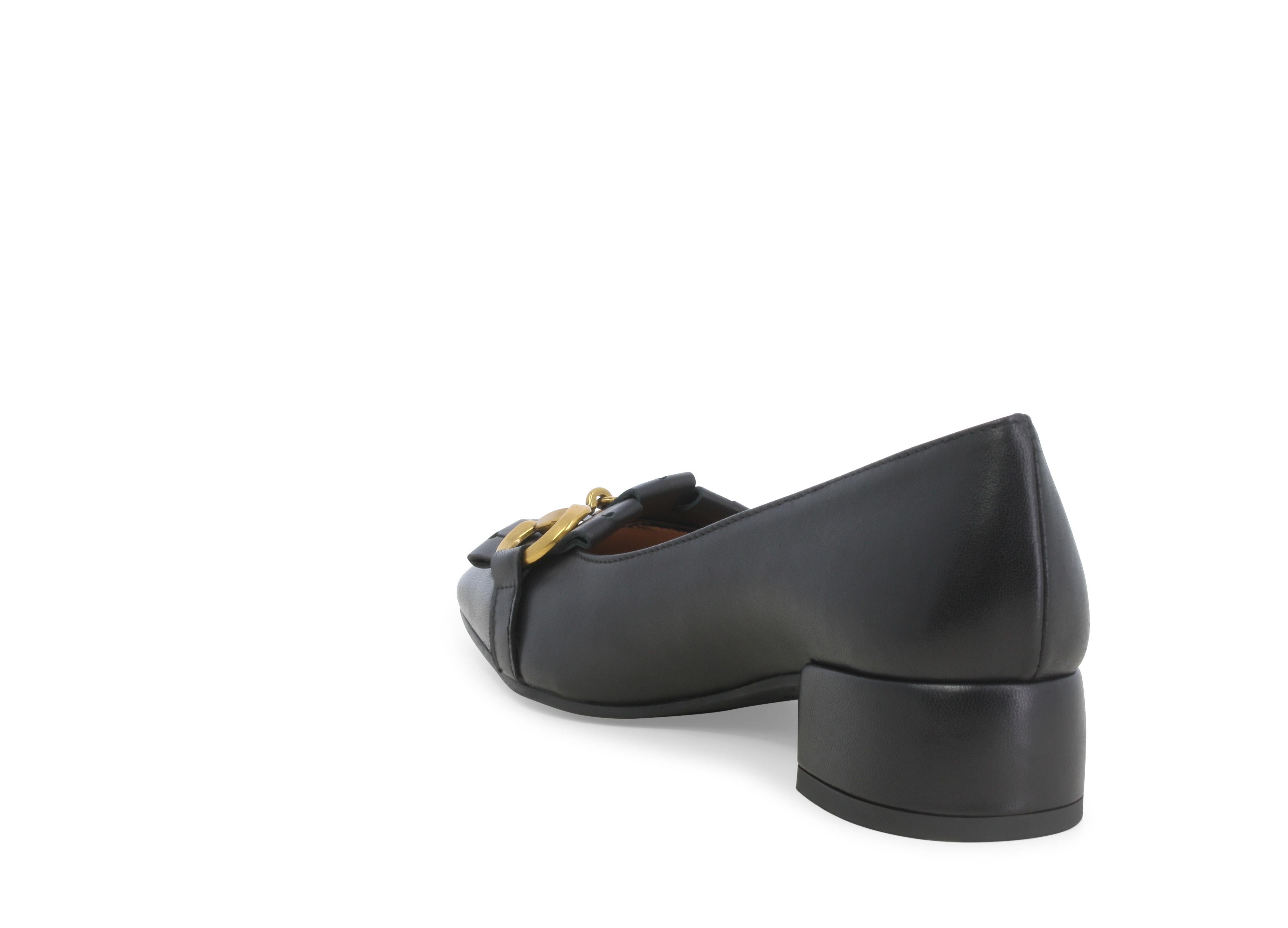 Melluso V5342 dècolletè donna in pelle nero