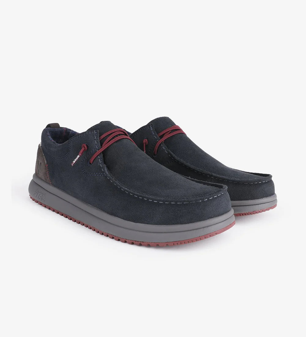 Pitas Padar wallabi uomo in suede blù