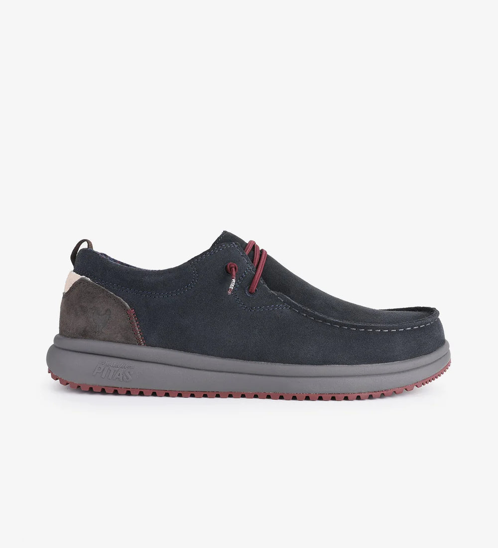 Pitas Padar wallabi uomo in suede blù