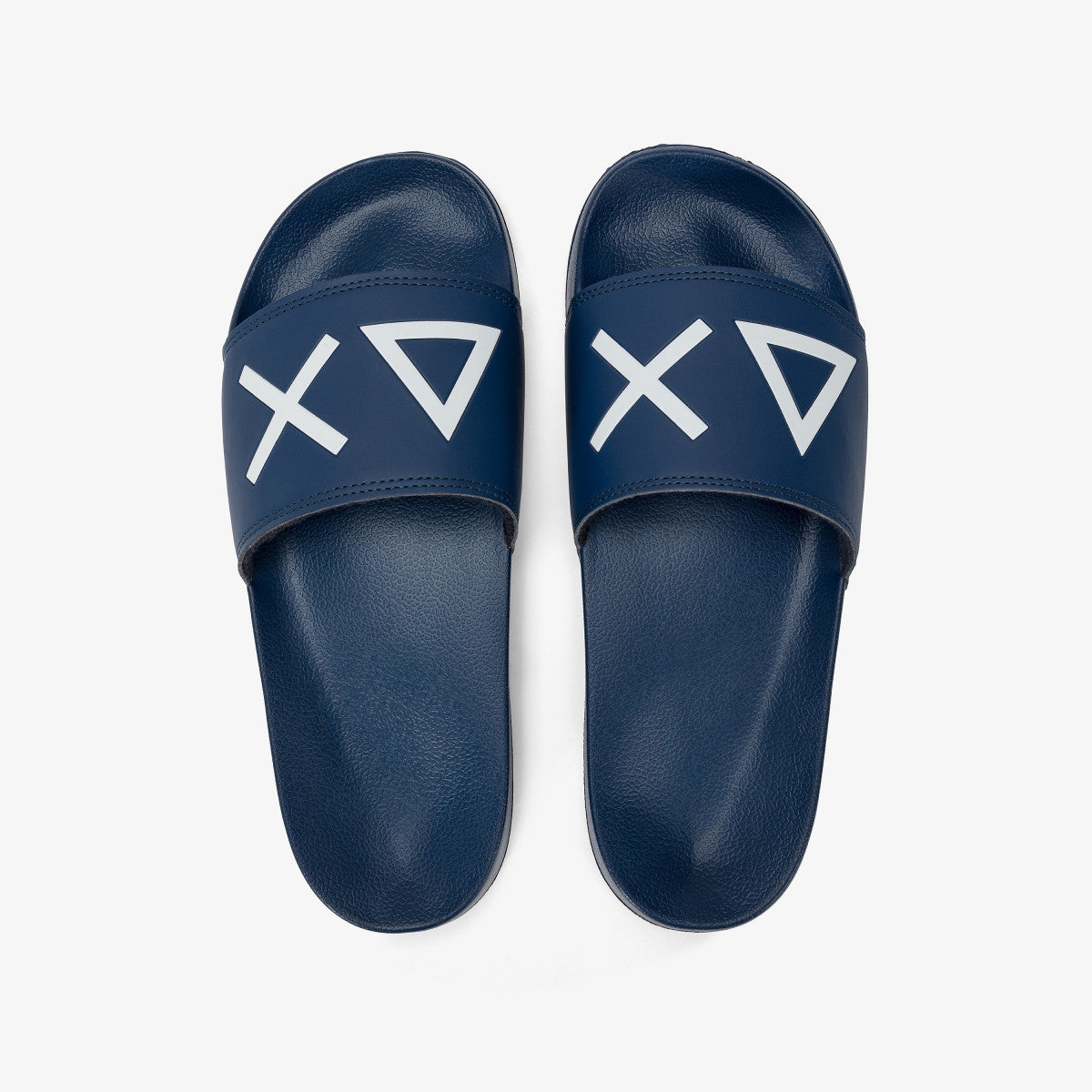 SUN68 X35102 SLIPPERS LOGO NAVY BLUE