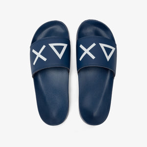 SUN68 X35102 SLIPPERS LOGO NAVY BLUE
