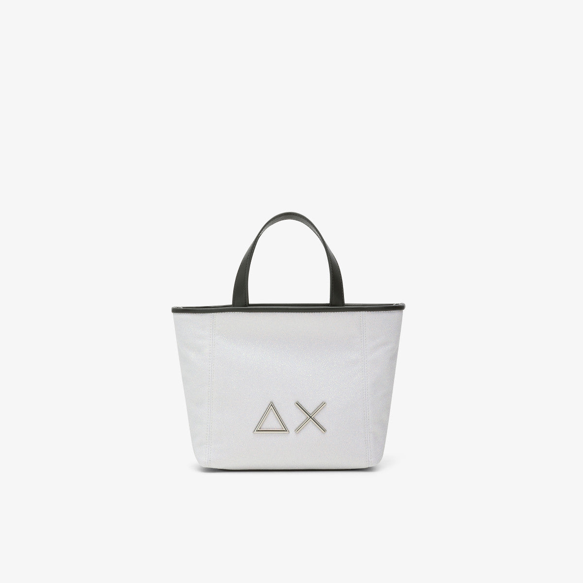 SUN68 BZ35266 Shopping bag Jacqueline in PU glitterato bianco