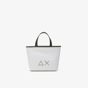 SUN68 BZ35266 Shopping bag Jacqueline in PU glitterato bianco