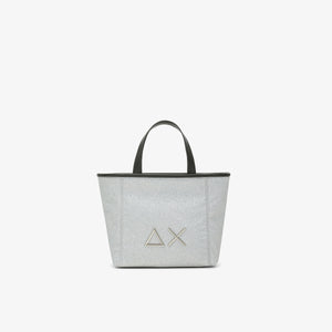 SUN68 BZ35266 Shopping bag Jacqueline in PU glitterato argento
