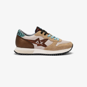 SUN68 BZ43210 STARGIRL GLITTER LOGO BEIGE