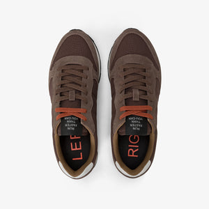 SUN68 Z44101 sneaker Tom in nylon e suede marrone