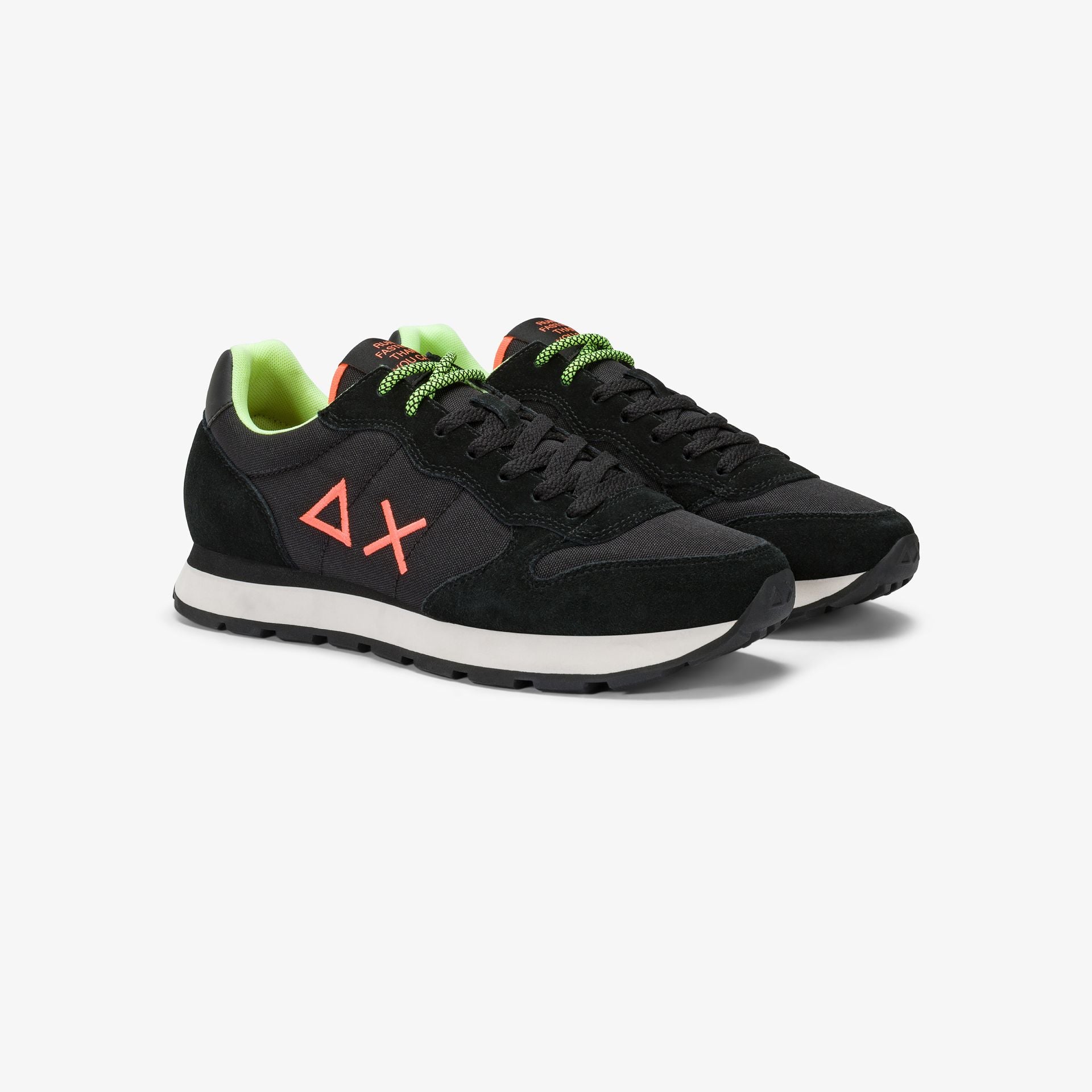 SUN68 BZ45102 Sneaker Tom con logo fluo nero