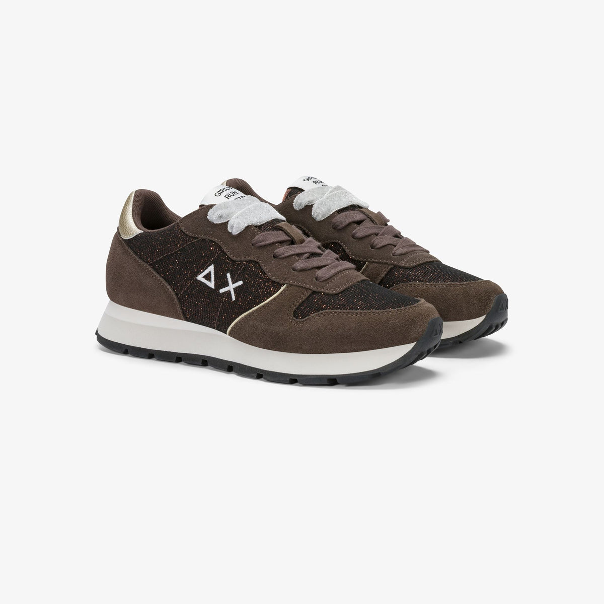SUN68 Z46204 Sneaker Ally Glitter in suede e lurex