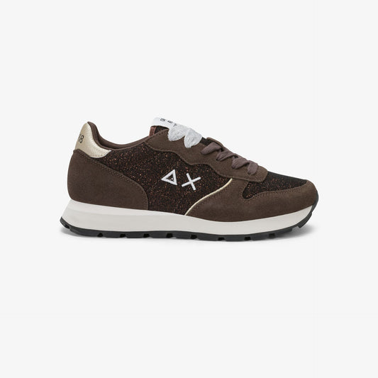SUN68 Z46204 Sneaker Ally Glitter in suede e lurex