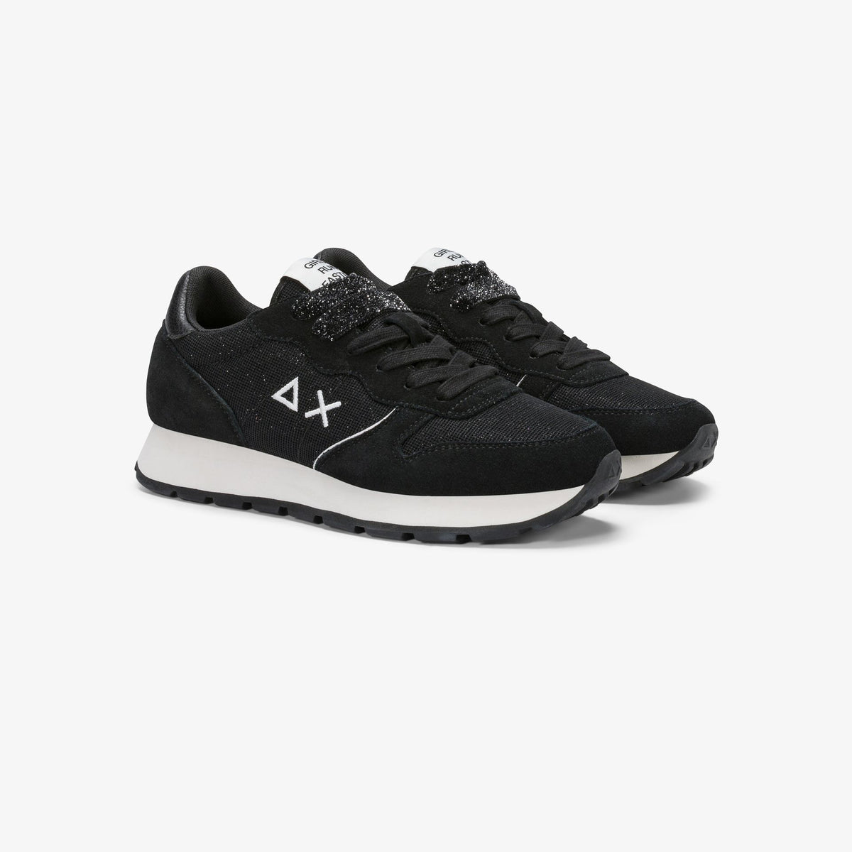 SUN68 Z46204 Sneaker Ally Glitter in suede e lurex