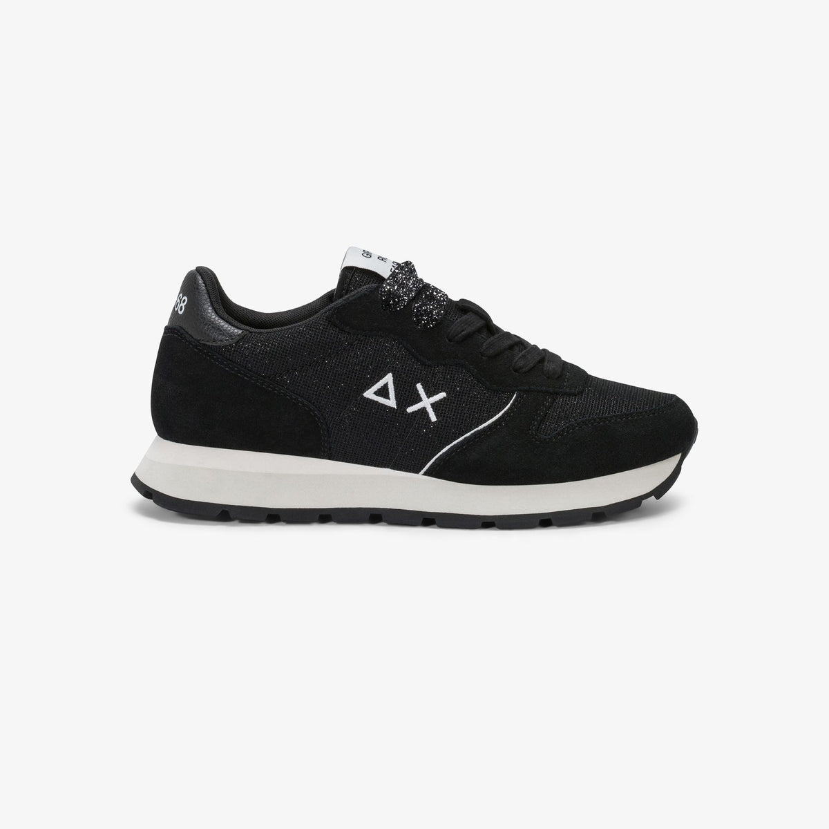 SUN68 Z46204 Sneaker Ally Glitter in suede e lurex